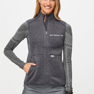 Figs Gray Women's On Shift Fleece Vest